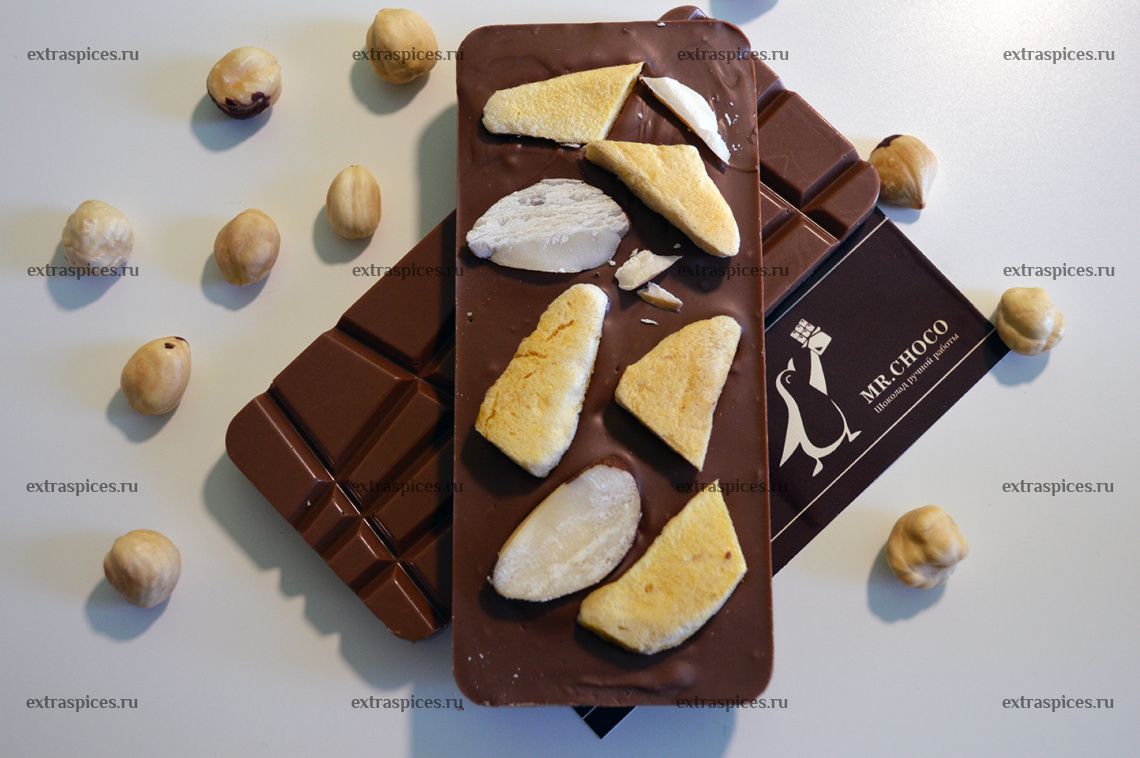 Молочный шоколад Манго+Бразильский орех, фото