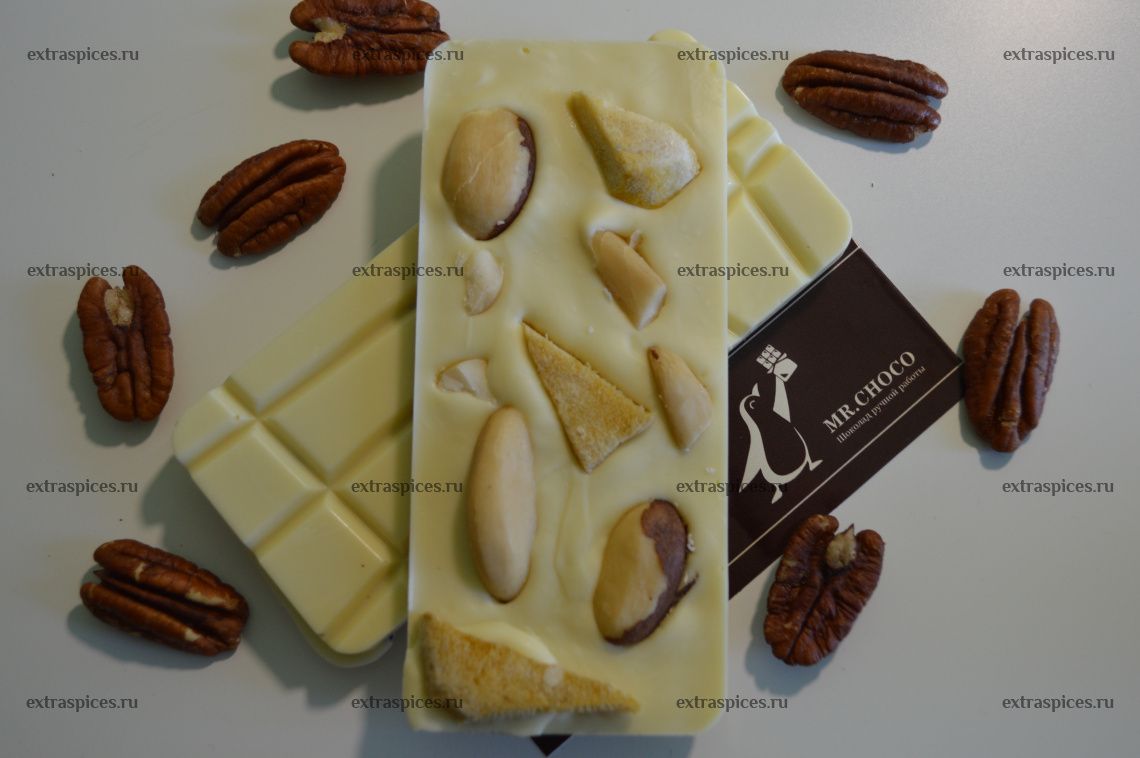Белый шоколад Бразильский орех+Манго, фото